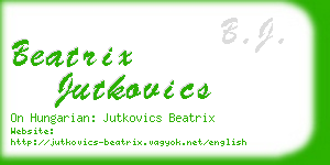 beatrix jutkovics business card